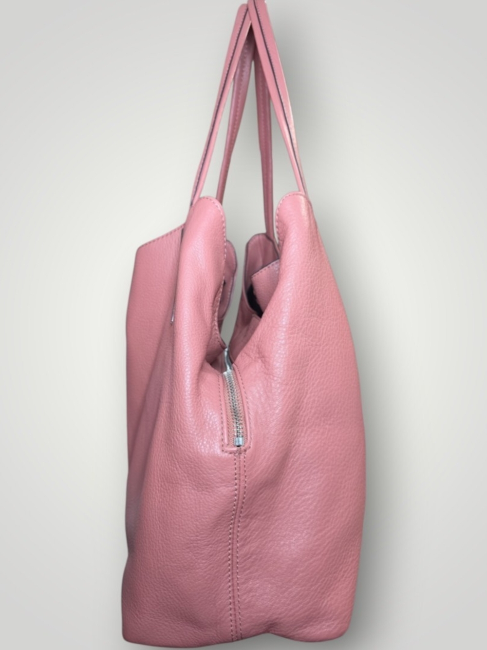 Vince Camuto Pink Leather Shoulder Tote EUC - Picture 3 of 13